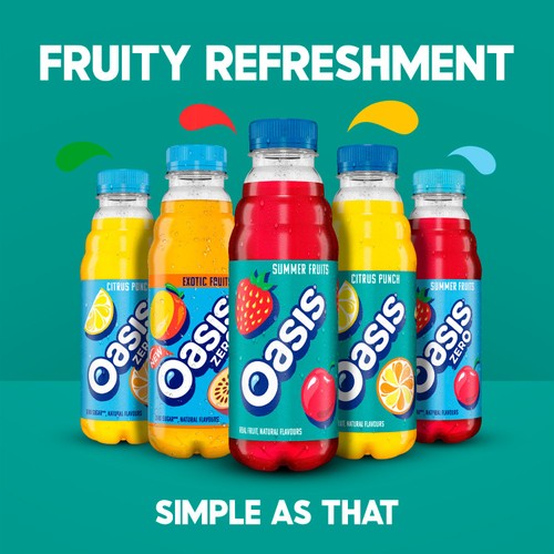Oasis Exotic Fruits No Added Sugar  500ml