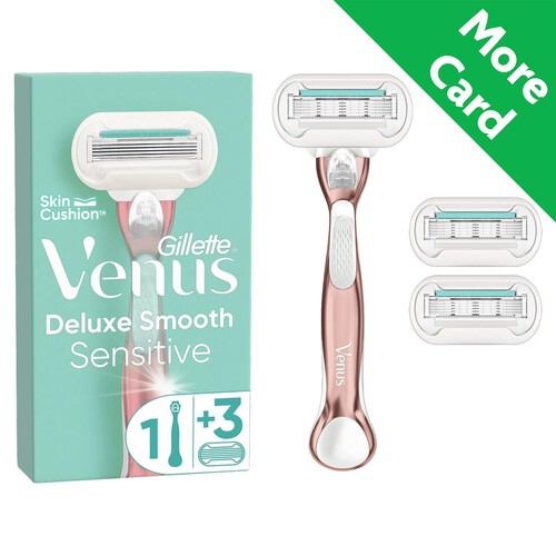 Gillette Venus Deluxe Smooth Sensitive Razor +3 Blades