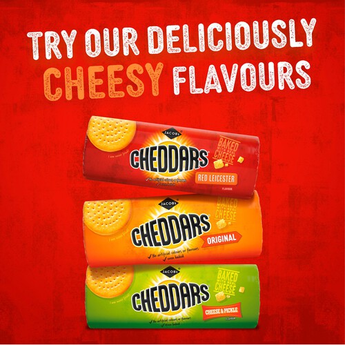 Jacob's Cheddars Red Leicester Flavour Cheese Biscuits