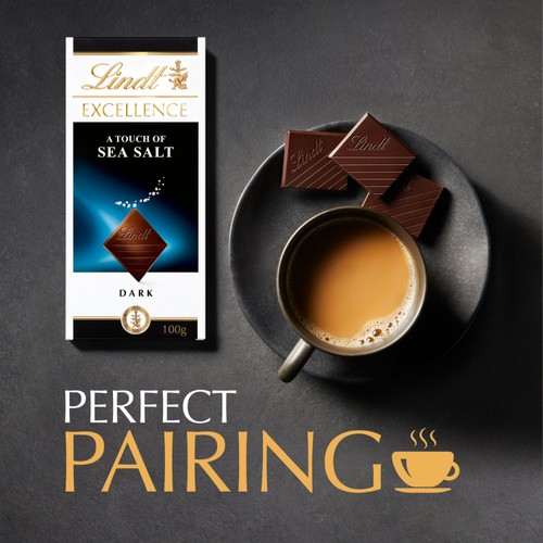 Lindt Excellence Dark Sea Salt Chocolate Bar 100g