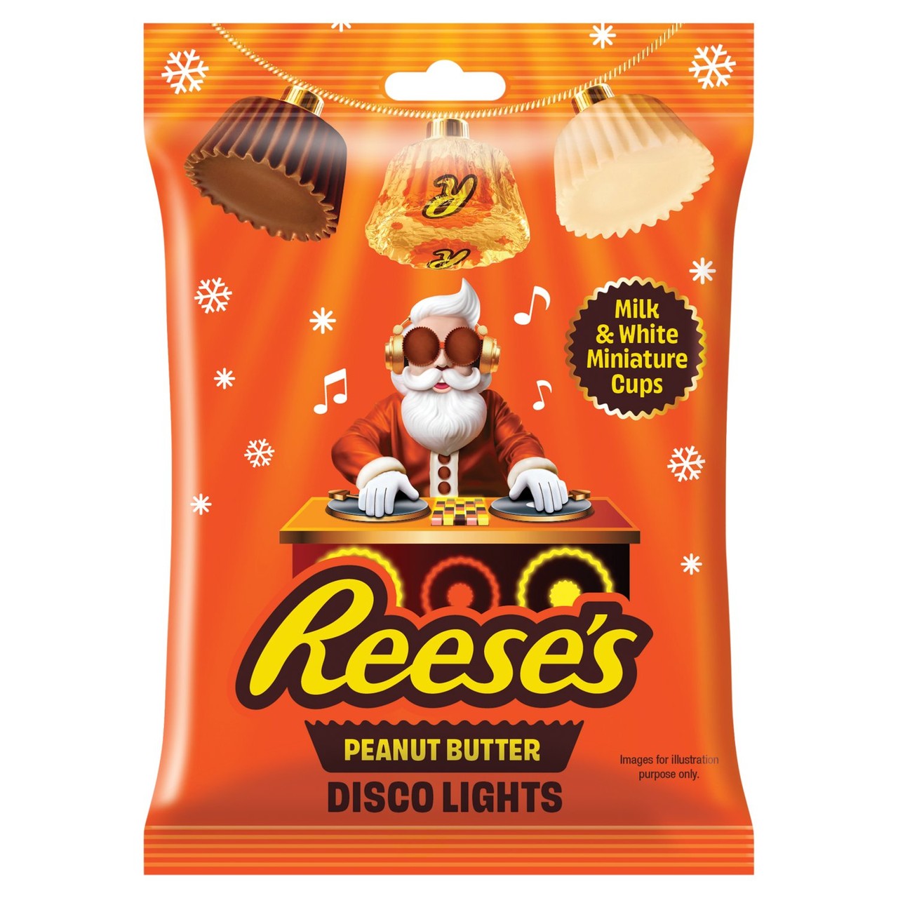 Reese's Peanut Butter Miniatures Milk & White Disco Lights 62g