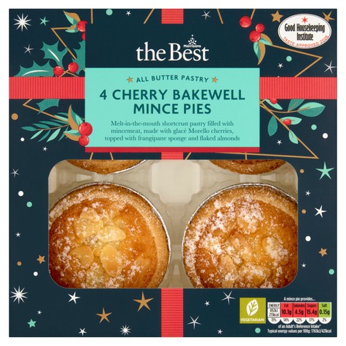 Morrisons The Best Cherry Bakewell Mince Pies 4 Pack