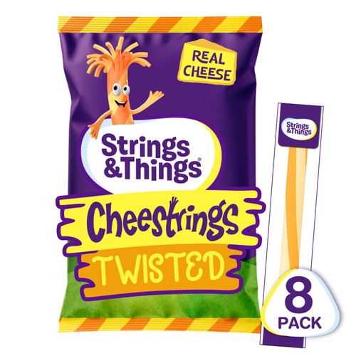 Strings & Things Cheestrings Twisted Cheese Snack 8x20g