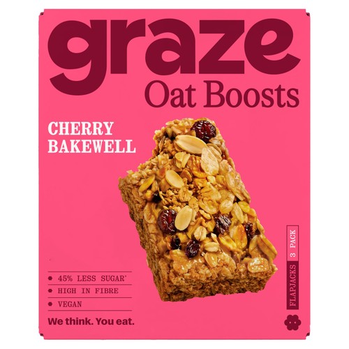 Graze Cherry Bakewell Oat Boosts 3 x 40g