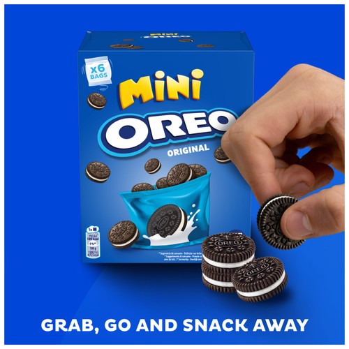 OREO Mini Vanilla Sandwich Biscuits 6 Snack Packs 114g