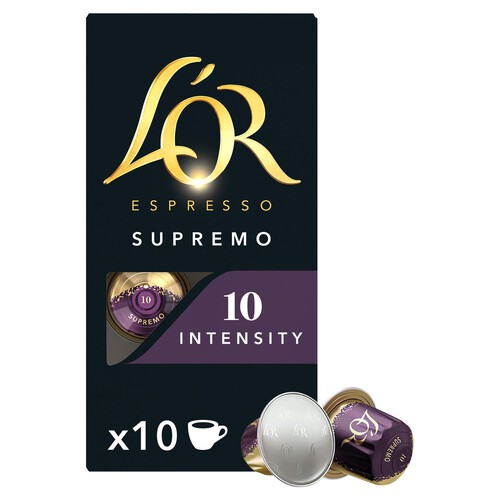 L'OR Espresso Supremo Coffee Pods x10 Intensity 10