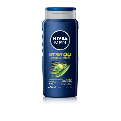 NIVEA MEN Energy Mint Extract 3 In 1 Shower Gel