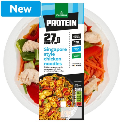 Morrisons protein singapore style chicken noodles
