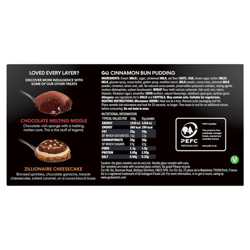 Gu Cinnamon Bun Pudding 2 x 73.5g