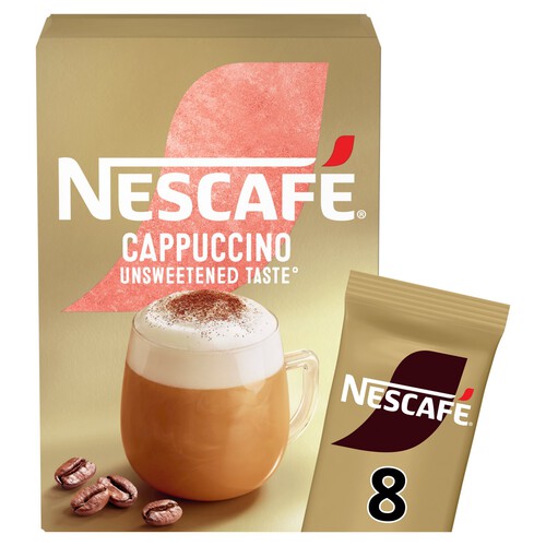 Nescafe Gold Cappuccino Unsweetened Instant Coffee 8 x Sachets