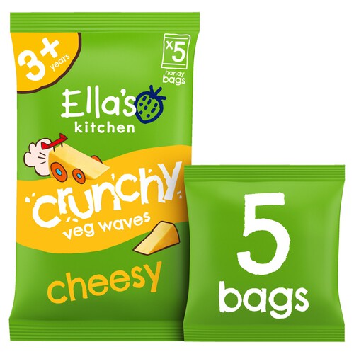 Ella's Kitchen Crunchy Cheesy Pea Crisps Kids Snack Multipack 3+ Years