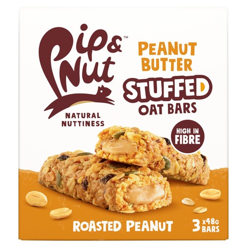 Pip & Nut Original Peanut Butter Stuffed Oat Bars   3 x 48g