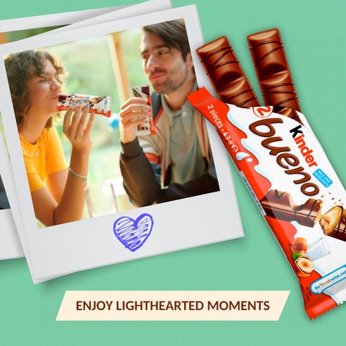 Kinder Bueno Milk Chocolate & Hazelnut Twin Finger Bar
