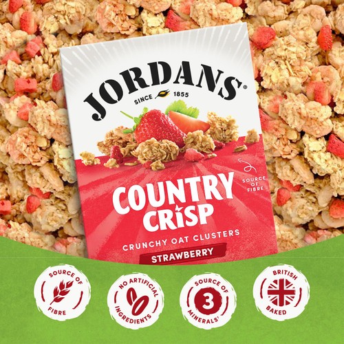 Jordans Country Crisp Sun-Ripe Strawberry Breakfast Cereal   450g