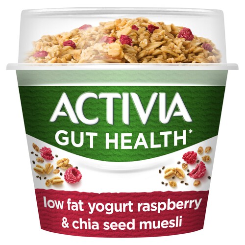 Activia Low Fat Yogurt Raspberry & Chia Seed Muesli 