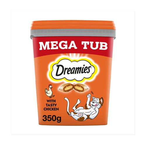 Dreamies Cat Treat Biscuits With Chicken Bulk Mega Tub 