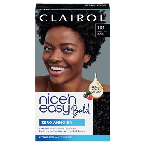 Clairol Nice'n Easy Bold Permanent Hair Dye 1.18 Volcanic Black