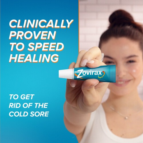 Zovirax Cold Sore Treatment Cream with Aciclovir Tube