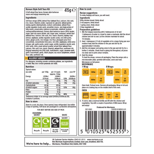 Morrisons Korean Bulgogi BBQ Kit