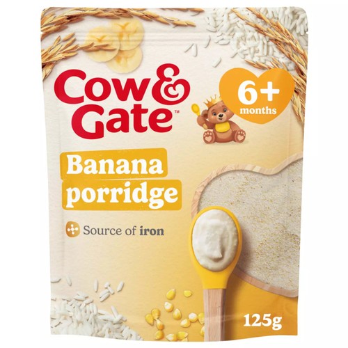 Cow & Gate Banana Porridge Baby Cereal 4-6+ Months