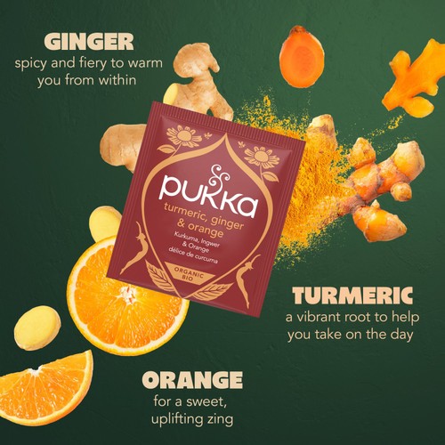 Pukka Organic Turmeric, Ginger & Orange Herbal Tea Bags x20