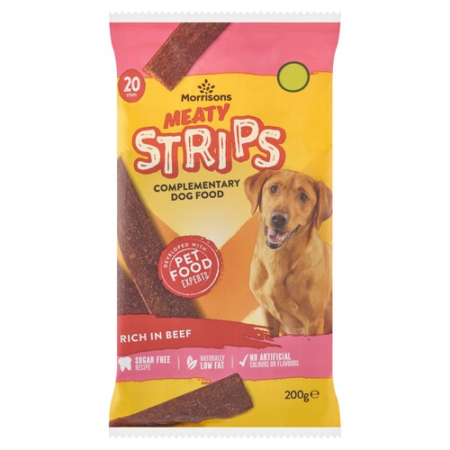 Morrisons Meaty Strips With Beef Pet Food