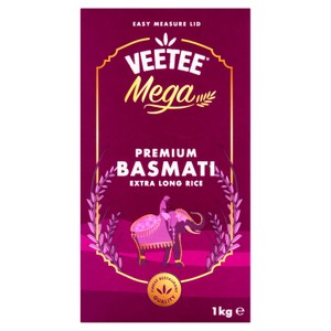 Veetee Mega Premium Basmati Extra Long Rice 2kg