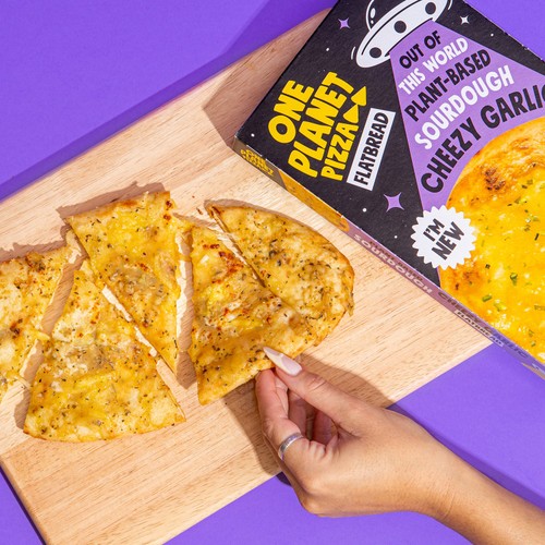 One Planet Pizza Sourdough Cheezy Garlic Flatbread 190g