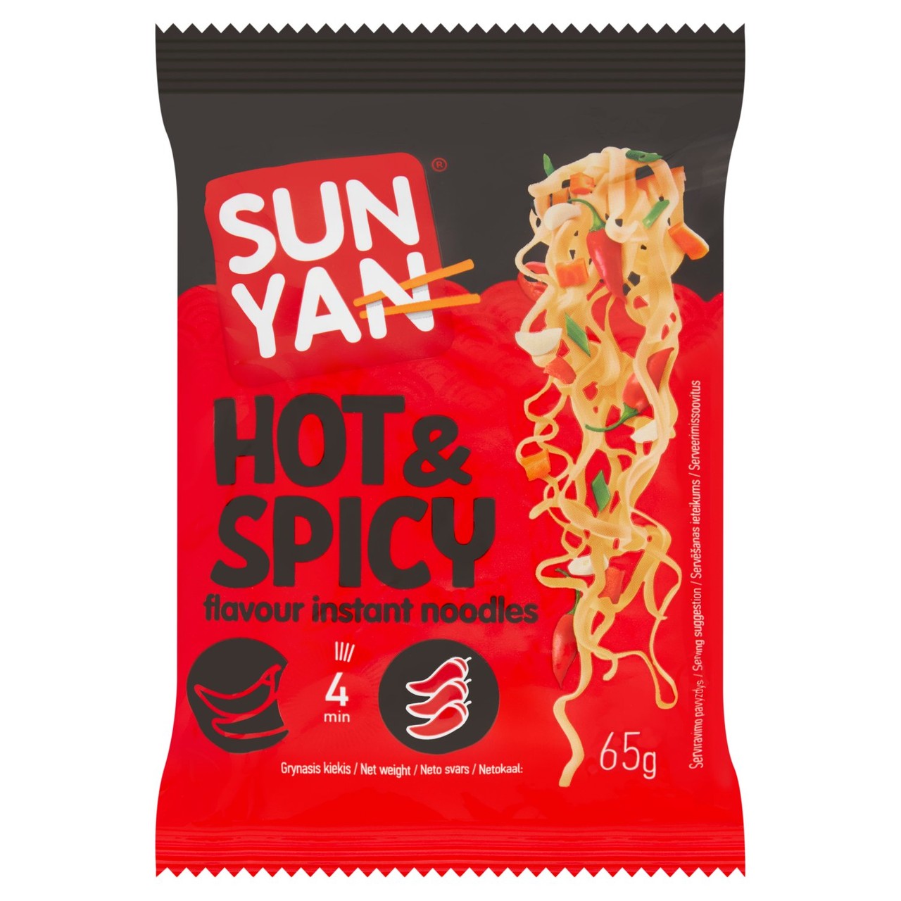 Sun Yan Hot & Spicy Instant Flavour Noodles 65g