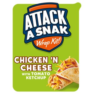 Attack a Snack Chicken 'n Cheese Wrap Kit with Tomato Ketchup 86g