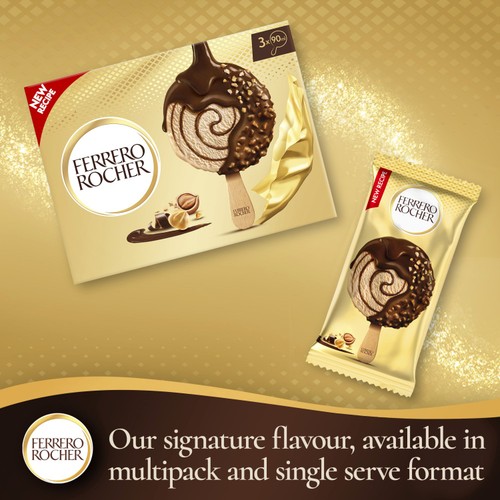 Ferrero Rocher Ice Cream   3 x 90ml