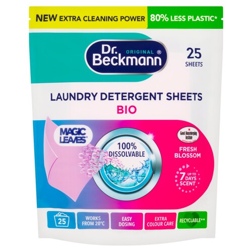 Dr Beckmann Magic Leaves Bio Laundry Detergent Sheets 