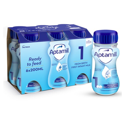 Aptamil 1 First Infant Baby Milk Formula Liquid Ready to Feed from Birth