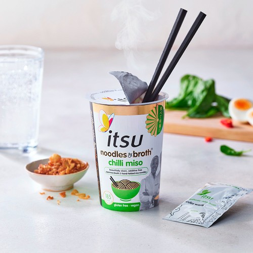 Itsu Chilli Miso Instant Noodles & Broth Pot 65g