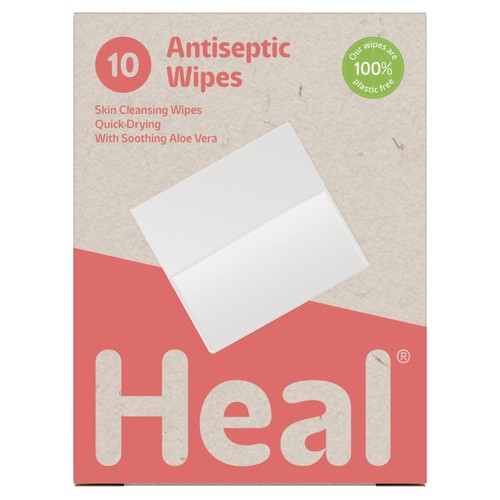 Heal Antiseptic Wipes   10 pack
