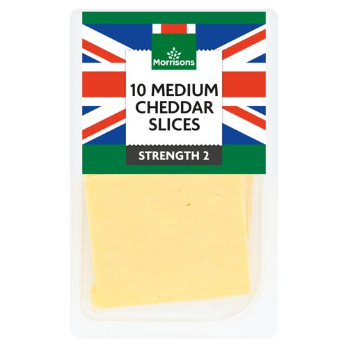 Morrisons Medium Cheddar Slices 250g