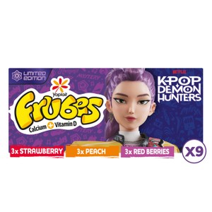 Frubes Kids Strawberry, Red Berry & Peach Yoghurt Tubes 9x37g