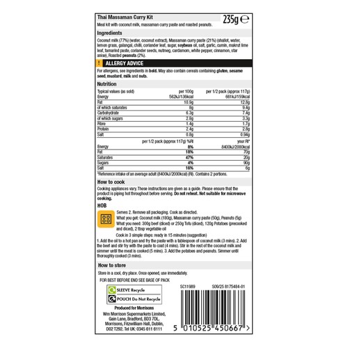 Morrisons Massaman Curry Kit 100g