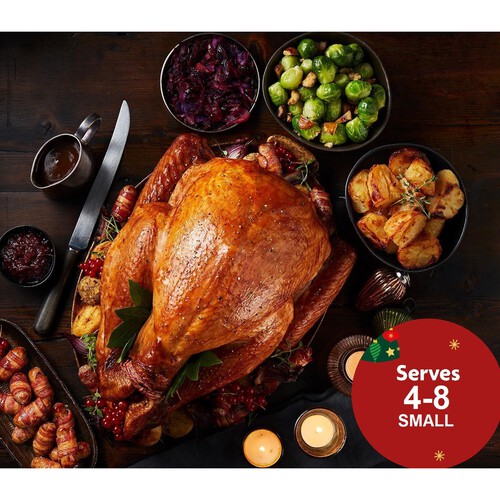 Morrisons Frozen Small Whole Basted Turkey with Giblets 2.6-3.89 Kg