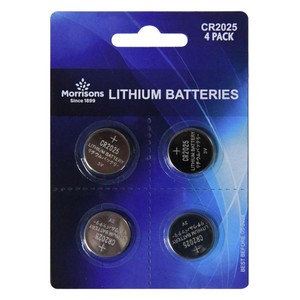 Morrisons Lithium Batteries Cr2025 4 per pack