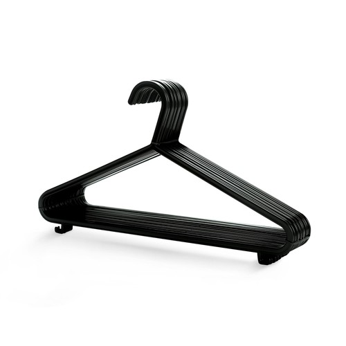 Keplin Plastic Hanger Black   10 pack