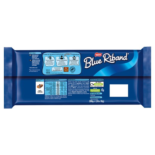 Blue Riband Milk Chocolate Caramel Wafer Biscuit Multipack 16 Pack