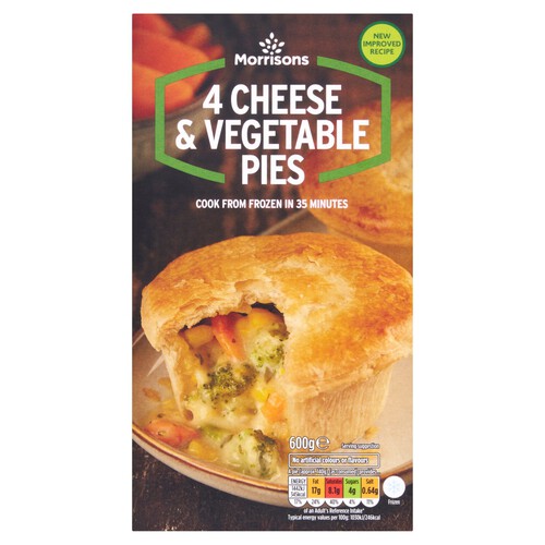 Morrisons Veg & Cheese Pies 4 Pack