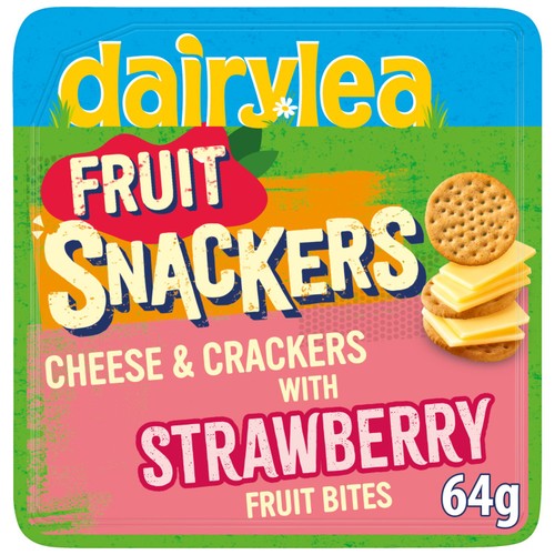 Dairylea Snackers Cheese & Crackers with Strawberry Fruit Bites Snack 64g