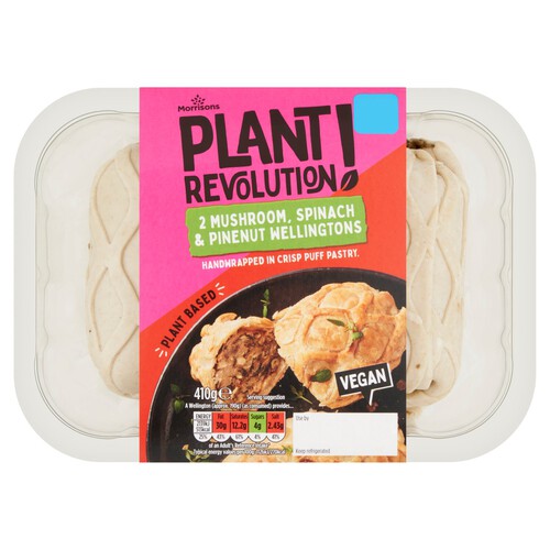 Morrisons Plant Revolution 2 Mushroom, Spinach & Pinenut Wellingtons