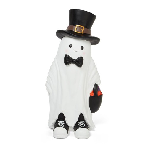 Morrisons Halloween Standing Trick Or Treat Ghost With Top Hat 80cm