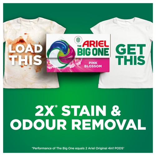 Ariel The Big One Pink Blossom Washing Liquid Capsules 29 Washes
