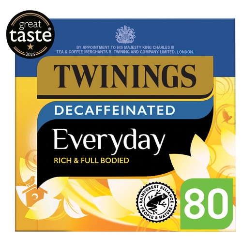 Twinings Everyday Decaffeinated 80 Tea Bags
