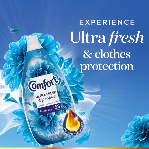Comfort Ultra Fresh & Protect Fresh Sky Fabric Conditioner 58 Washes