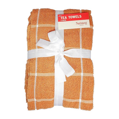 Nutmeg Home Essentials Orange Tea Towels